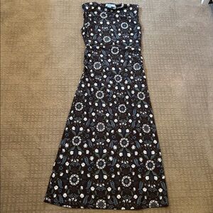 Hill House Floral Brown and Blue Dress